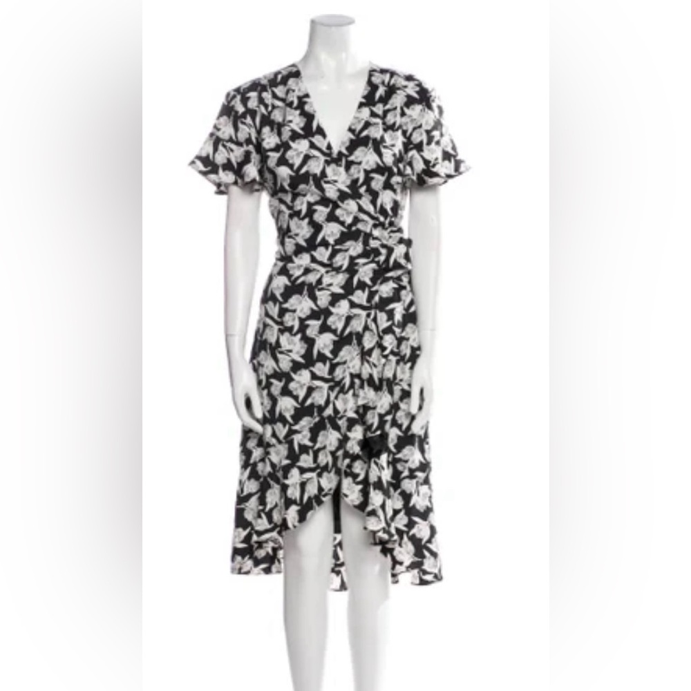 Joie Floral Print Midi Length Dress - Size XS